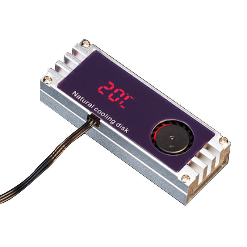 M.2 SSD Heatsink Cooler Temperature Digital Display Cooling Plate with Cooling Fan Dissipation Radiator M.2 SSD Heatsink Cooler Temperature Digital Display Cooling Plate with Cooling Fan Dissipation Radiator